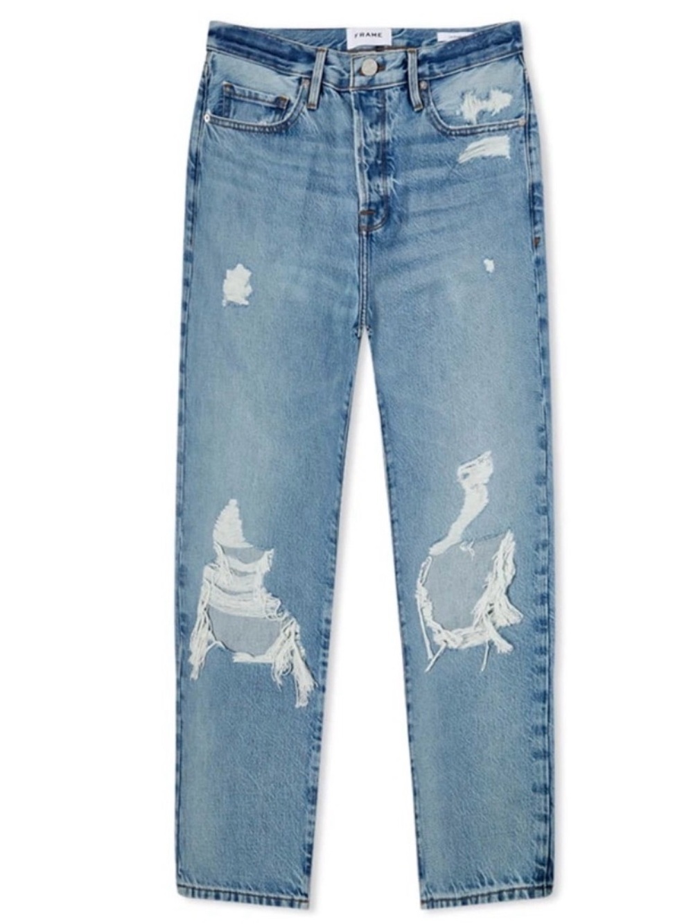 Frame Le Original Distressed Straight Leg Jeans